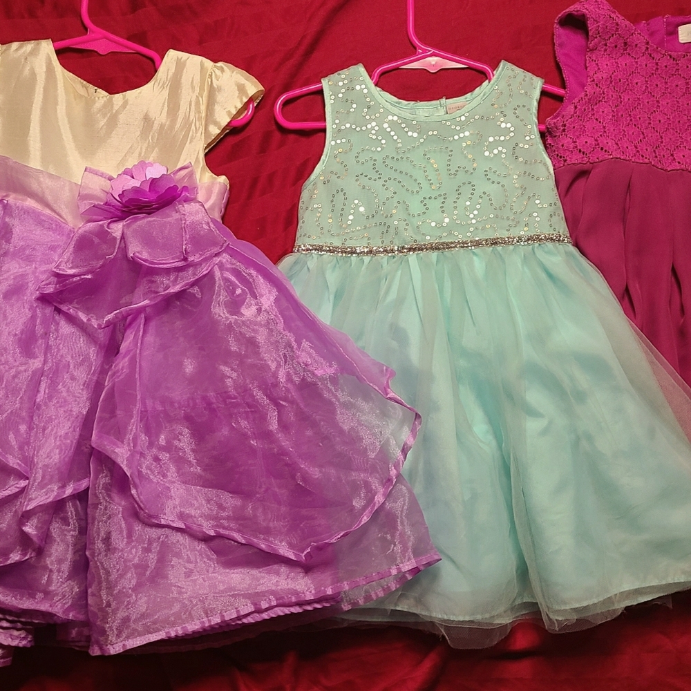 3 dresses size 3t 2 formal 1 semi-formal